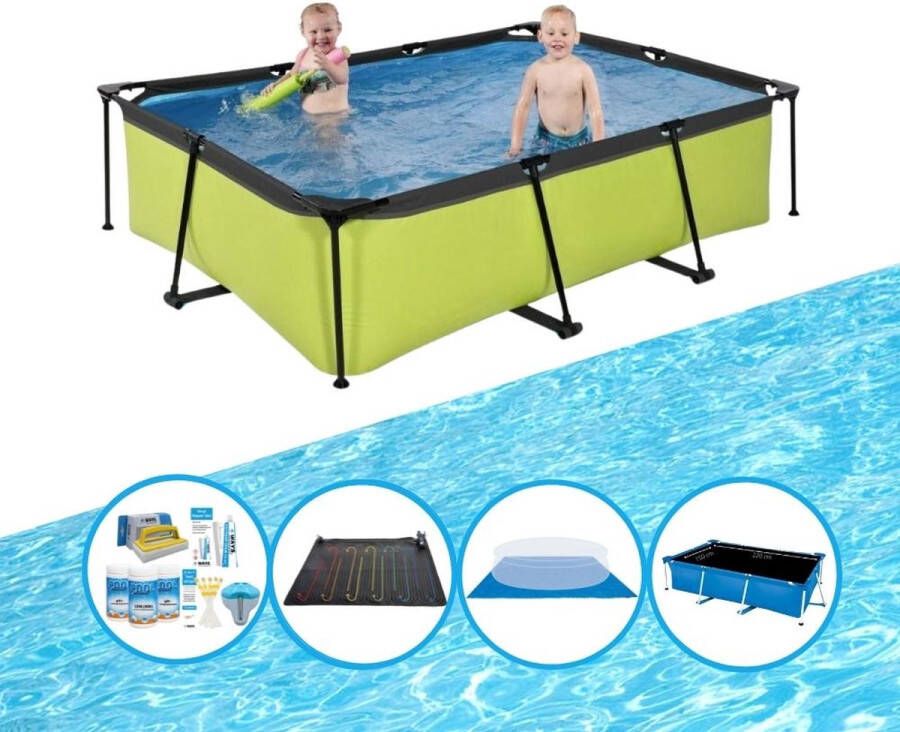 EXIT Toys EXIT Zwembad Lime Frame Pool 220x150x60 cm Combi Deal