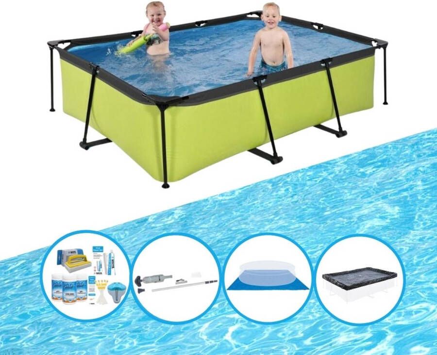 EXIT Toys Exit Zwembad Lime Frame Pool 220x150x60 Cm Complete Zwembadset