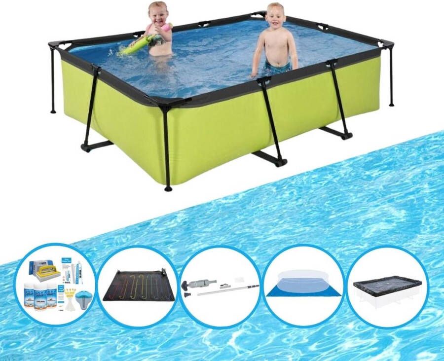 EXIT Toys Exit Zwembad Lime Frame Pool 220x150x60 Cm Met Accessoires