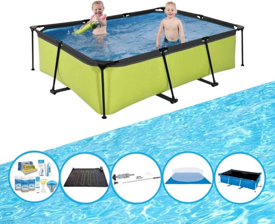 EXIT Toys EXIT Zwembad Lime Frame Pool 220x150x60 cm Zwembad Combi Deal