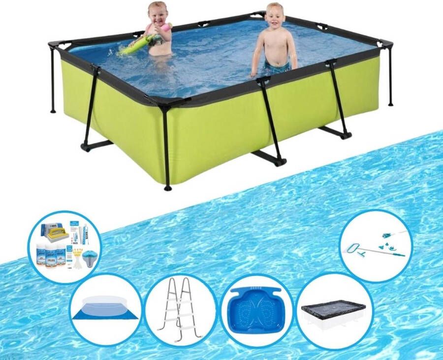 EXIT Toys Exit Zwembad Lime Frame Pool 220x150x60 Cm Zwembadset