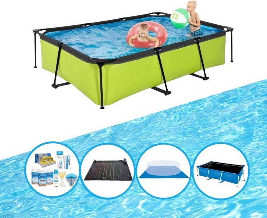 EXIT Toys Exit Zwembad Lime Frame Pool 300x200x65 Cm Combi Deal