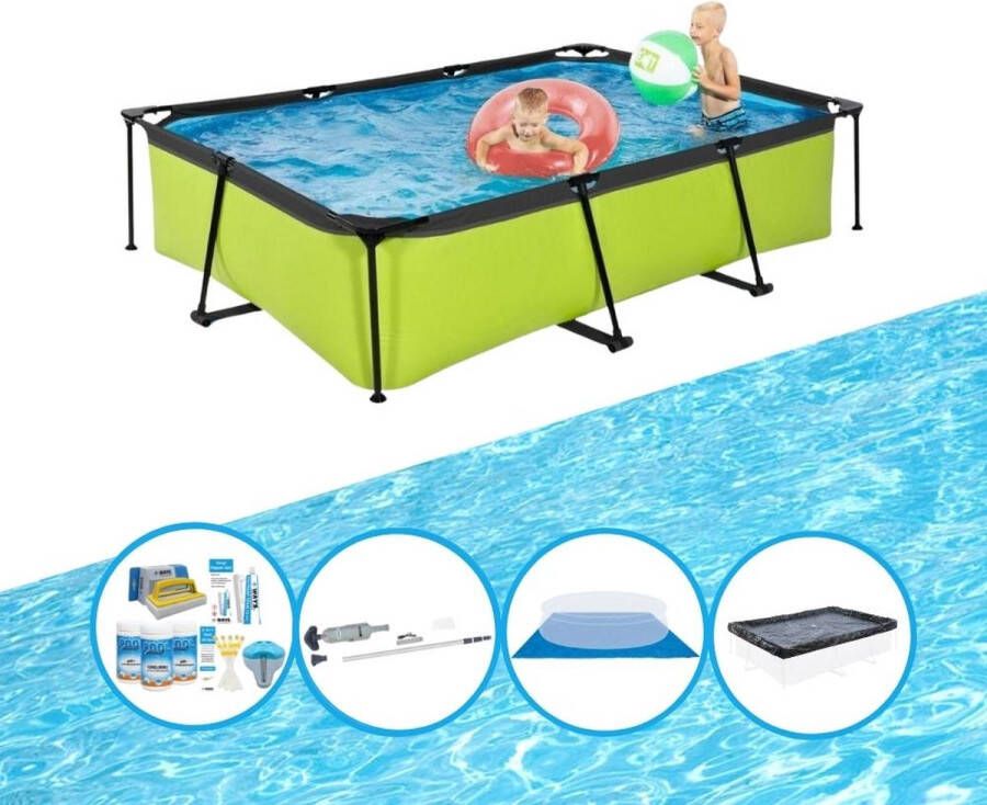 EXIT Toys Exit Zwembad Lime Frame Pool 300x200x65 Cm Complete Zwembadset