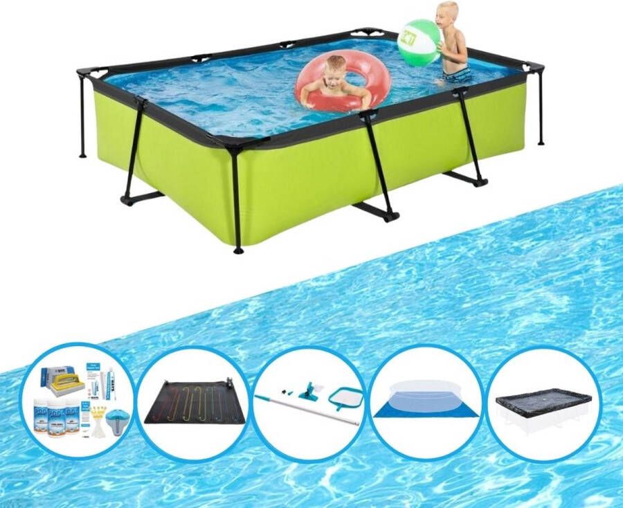 EXIT Toys Exit Zwembad Lime Frame Pool 300x200x65 Cm Inclusief Accessoires