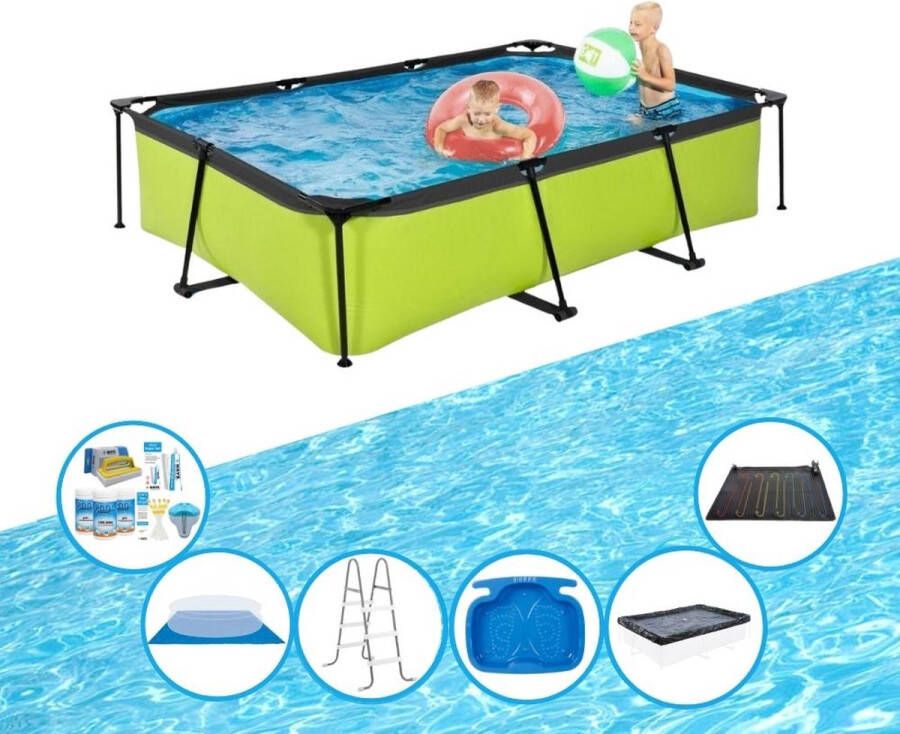 EXIT Toys Exit Zwembad Lime Frame Pool 300x200x65 Cm Inclusief Toebehoren