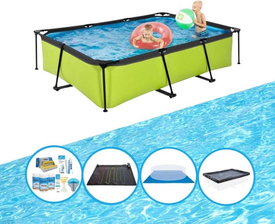 EXIT Toys Exit Zwembad Lime Frame Pool 300x200x65 Cm Met Bijbehorende Accessoires