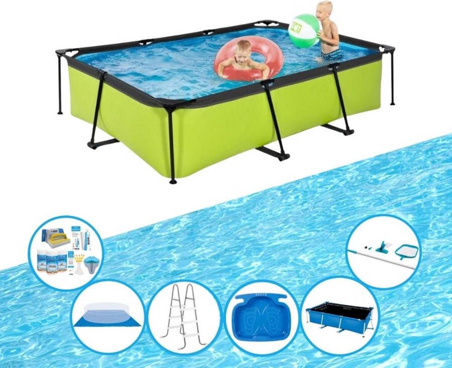 EXIT Toys Exit Zwembad Lime Frame Pool 300x200x65 Cm Super Set