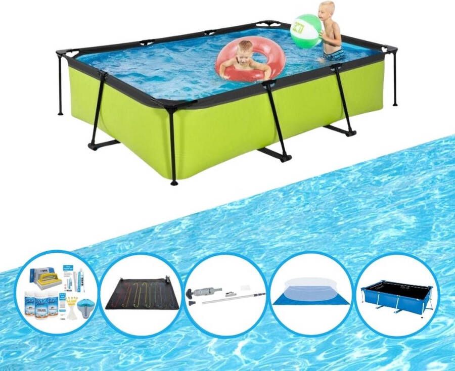EXIT Toys Exit Zwembad Lime Frame Pool 300x200x65 Cm Zwembad Combi Deal