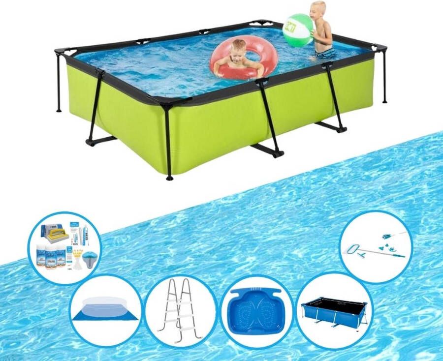EXIT Toys Exit Zwembad Lime Frame Pool 300x200x65 Cm Zwembad Super Set