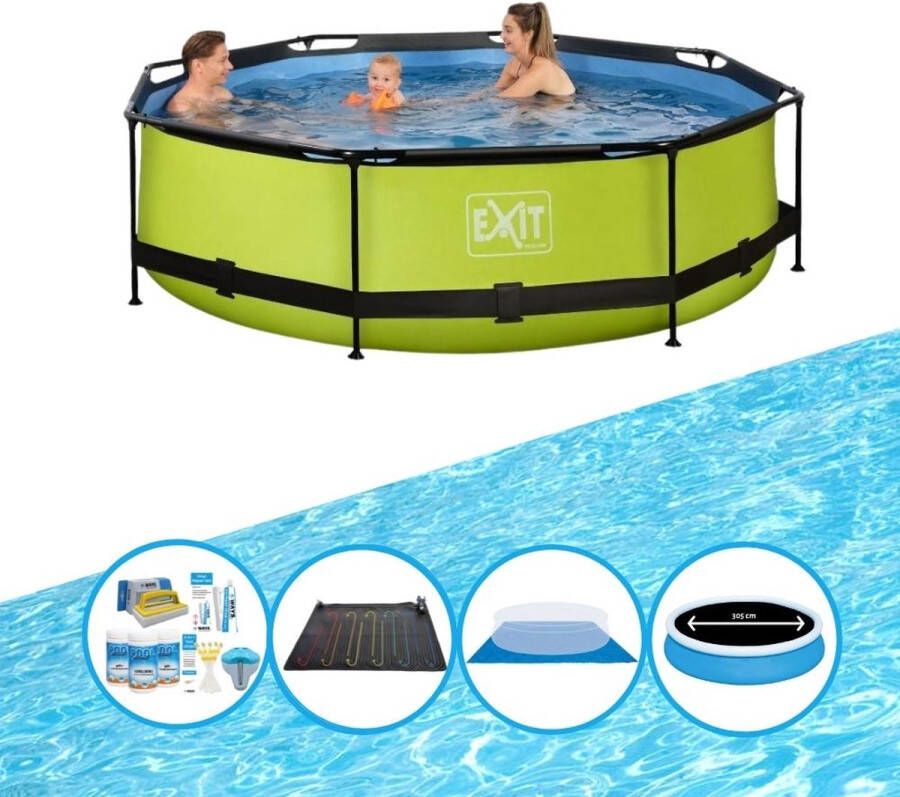 EXIT Toys Exit Zwembad Lime Frame Pool ø300x76cm Combi Deal