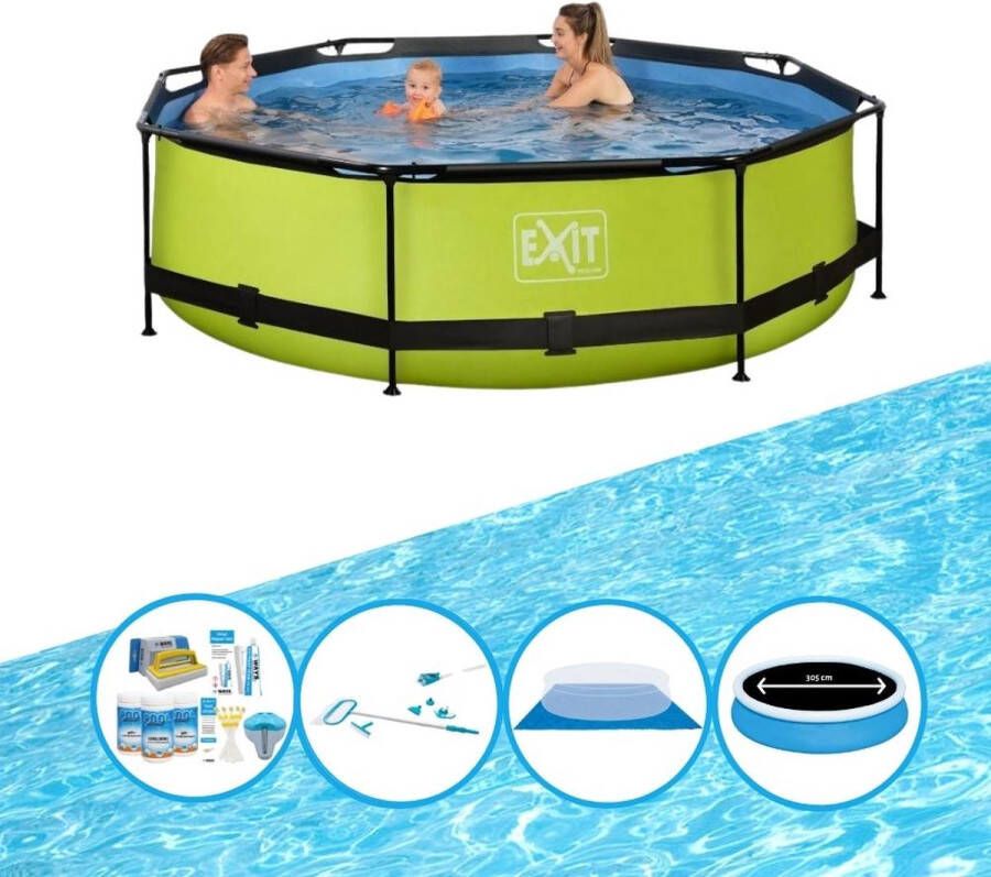 EXIT Toys Exit Zwembad Lime Frame Pool ø300x76cm Plus Accessoires