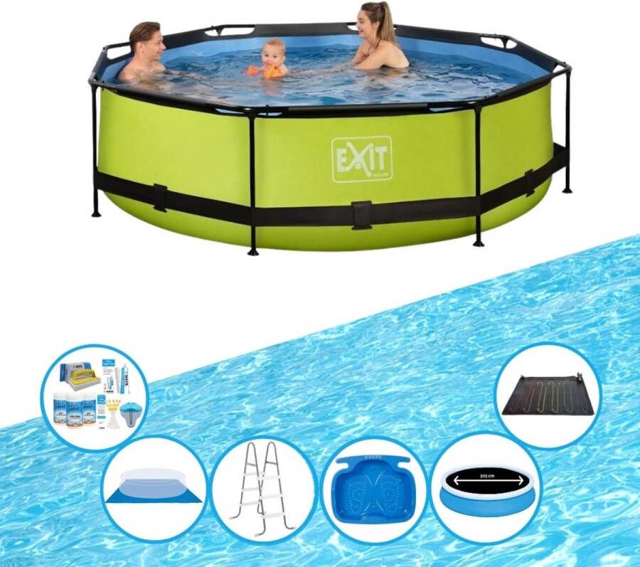 EXIT Toys Exit Zwembad Lime Frame Pool ø300x76cm Plus Toebehoren