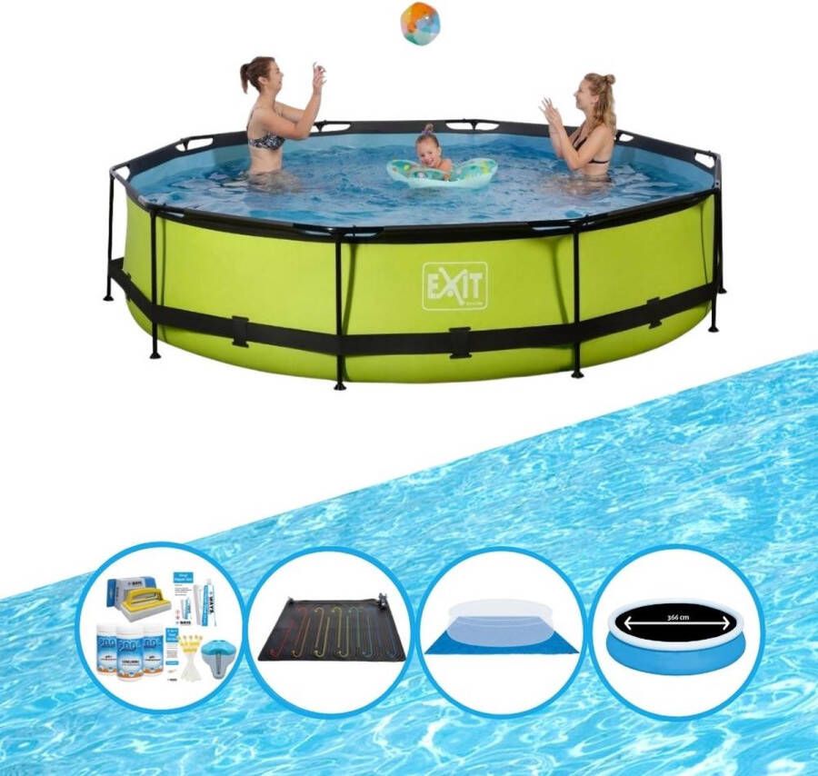 EXIT Toys Exit Zwembad Lime Frame Pool ø360x76cm Combi Deal