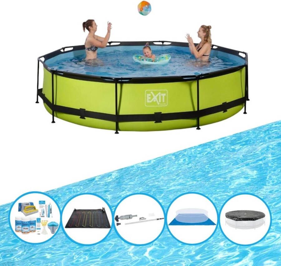 EXIT Toys Exit Zwembad Lime Frame Pool ø360x76cm Met Accessoires