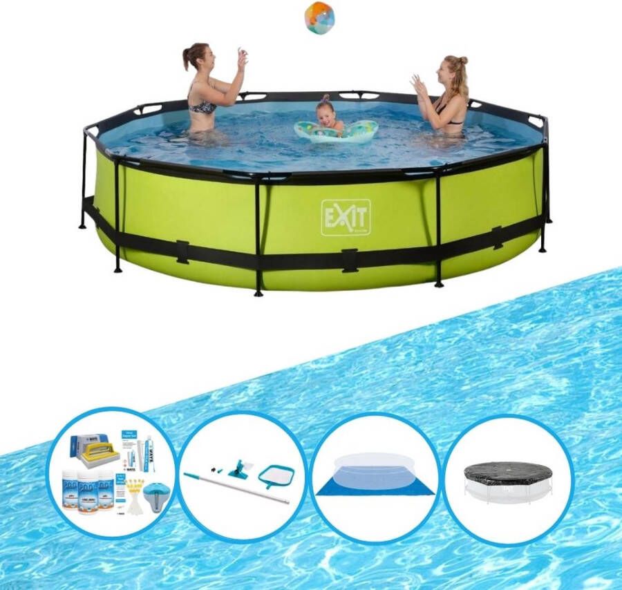 EXIT Toys Exit Zwembad Lime Frame Pool ø360x76cm Zwembadpakket