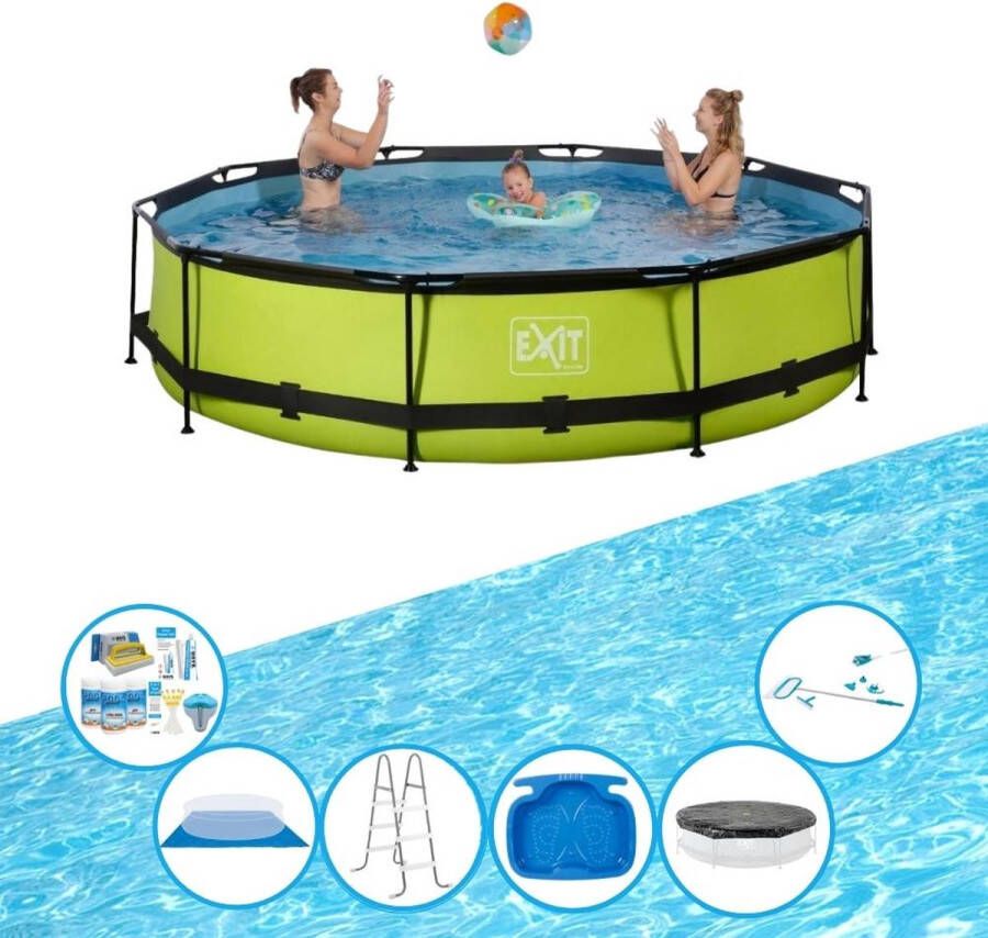 EXIT Toys Exit Zwembad Lime Frame Pool ø360x76cm Zwembadset