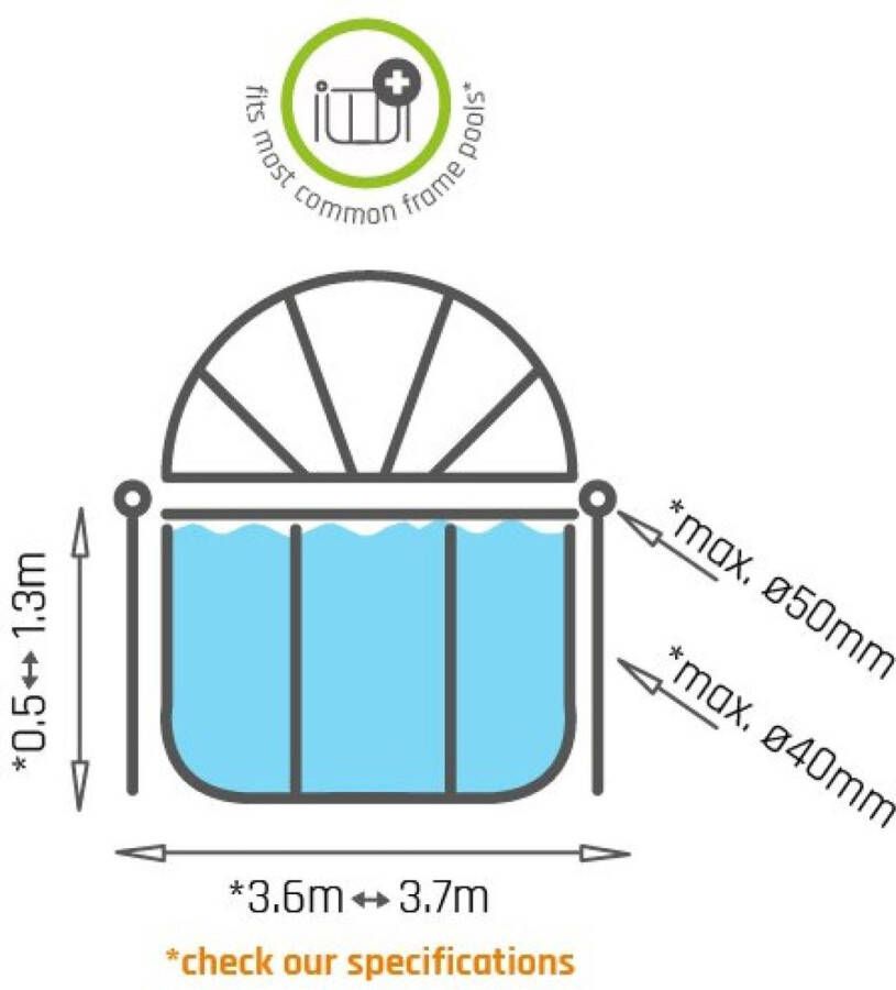 EXIT zwembad schaduwdoek ø360cm