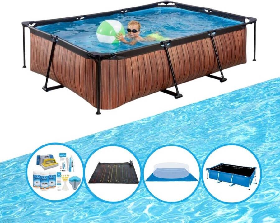 EXIT Toys Exit Zwembad Timber Style Frame Pool 300x200x65 Cm Combi Deal