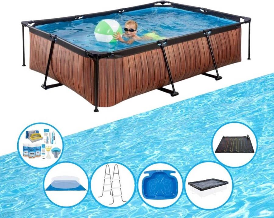 EXIT Toys Exit Zwembad Timber Style Frame Pool 300x200x65 Cm Inclusief Toebehoren