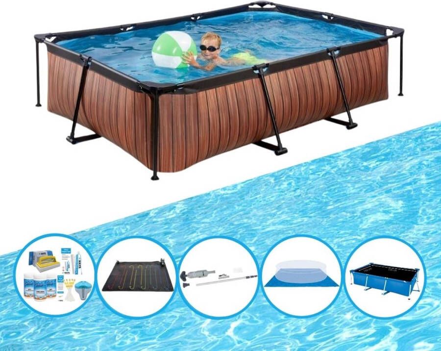 EXIT Toys Exit Zwembad Timber Style Frame Pool 300x200x65 Cm Zwembad Combi Deal