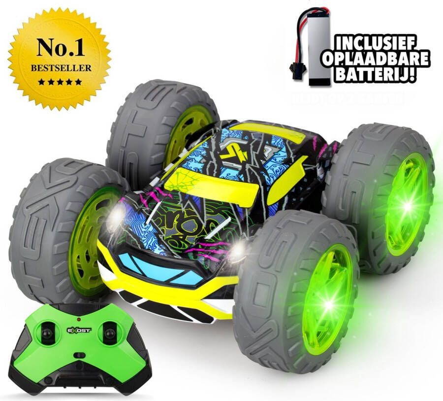 Silverlit RC 360 Cross Flash Stuntauto groen Flashing wheels