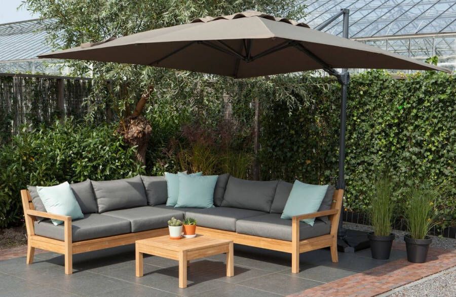 Exotan Outdoor Loungetafel St. Peter Teakhout 65 x 65cm Naturel Vierkant