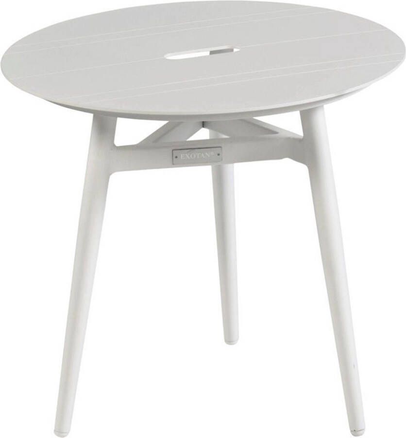 Exotan Bijzettafel Binnen Buiten Tulip Aluminium Wit 45x50x50