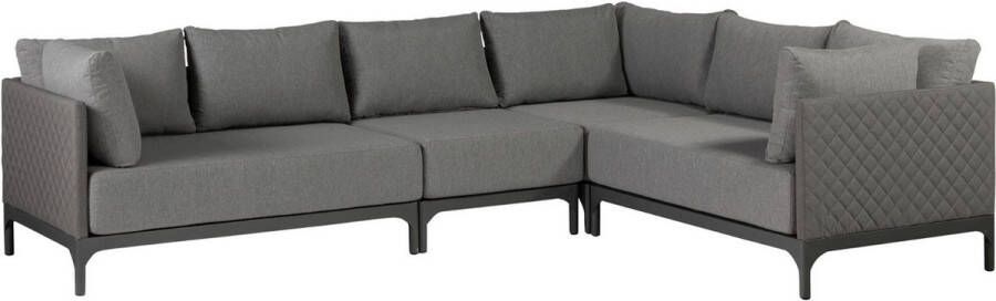 Exotan Domino Loungeset Buiten Aluminium Steengrijs 88x300x225