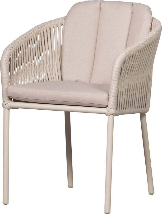 Exotan Eetstoel Yukon Touw Lichtgrijs 75x63x58