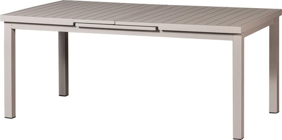 Exotan WOOOD Mobile Uitschuifbare Tuintafel Aluminium Zand 79x240x100