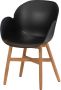 Exotan Fauteuil Buiten Tulip Teak Propyleen Zwart Set van 2 - Thumbnail 1