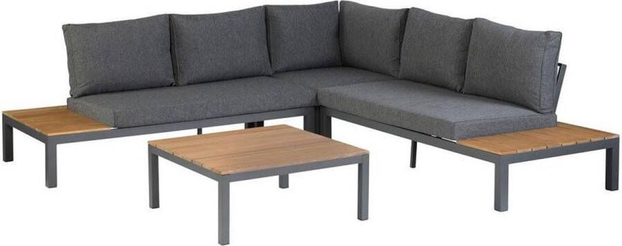 Exotan LA VIDA LOUNGESET TEAK [fsc] ANTRACIET FRAME INCL KUSSENS - Foto 2