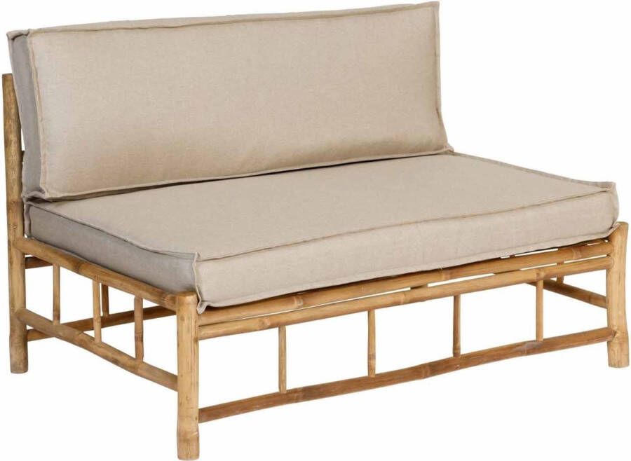 Exotan Loungebank Bamboo Bamboe hout Inclusief kussens Naturel