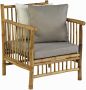 Exotan Bamboo Loungestoel Incl Kussens Bamboo 86x72x80 - Thumbnail 1