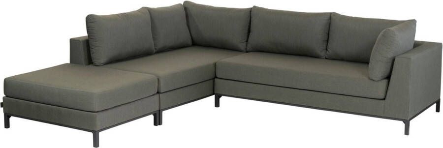 Exotan WOOOD Capri Loungeset Buiten Links Aluminium Groen 60x246x262