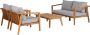 Exotan Loungeset Buiten Lucca Teak Naturel 68x222x222 - Thumbnail 1