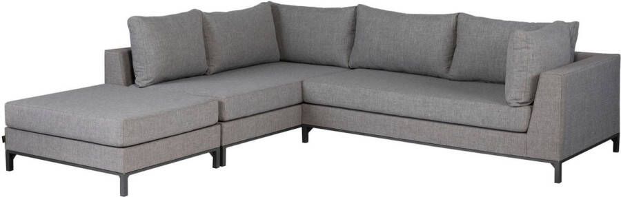 Exotan Loungeset Rechts Sicilië Aluminium Grijs 60x262x246