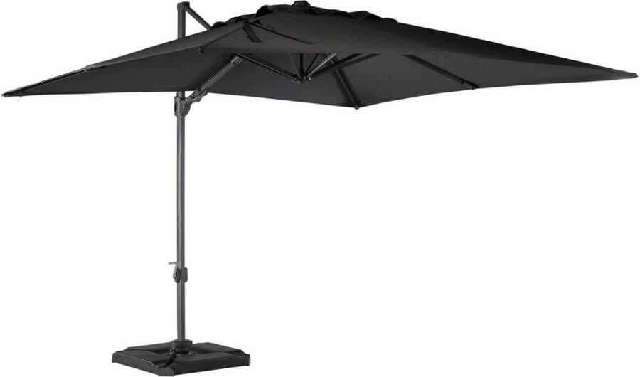 Exotan Roma zweef parasol vierkant polyester antraciet tilt system & rotating Ø300 cm