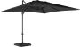 Exotan Roma zweef parasol vierkant polyester antraciet tilt system & rotating Ø300 cm - Thumbnail 1