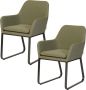 Exotan Fauteuil Buiten Plaza Aluminium Groen Set van 2 - Thumbnail 1