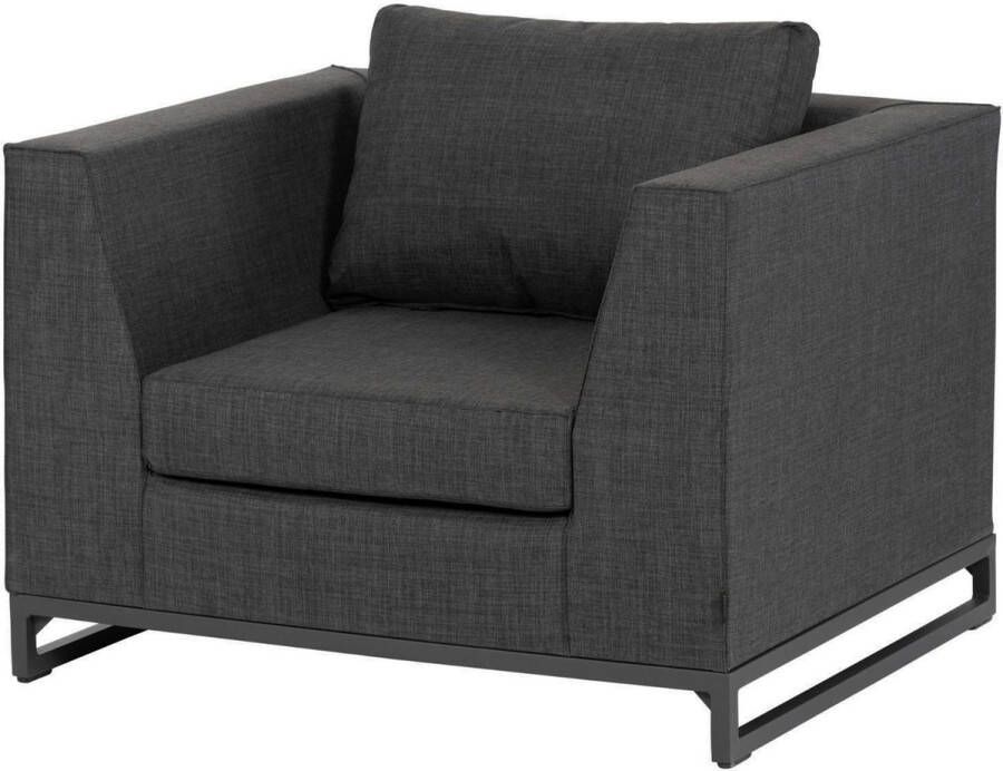 Exotan Rhodos Fauteuil Buiten Aluminium Zwart 70x90x100