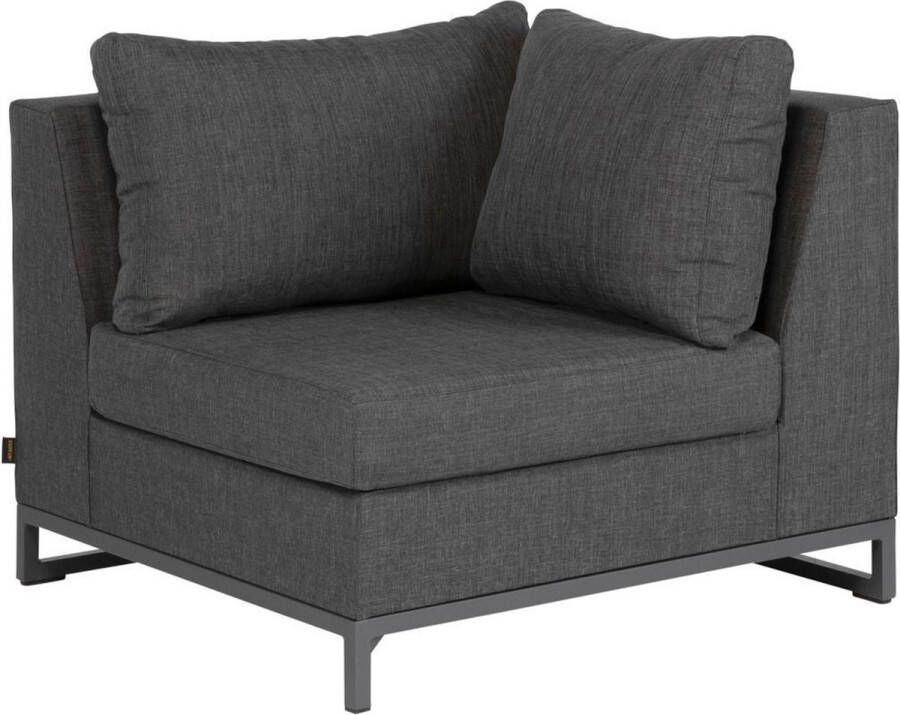 Exotan Rhodos Bank Hoekelement Buiten Aluminium Zwart 70x90x90