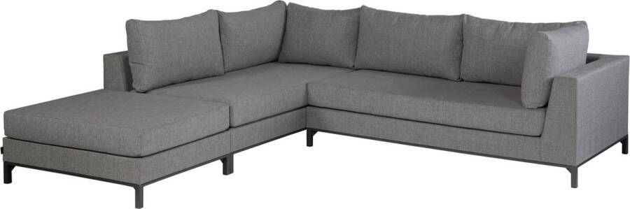 Exotan Sicilië Loungeset Links Buiten Aluminium Grijs 60x262x246