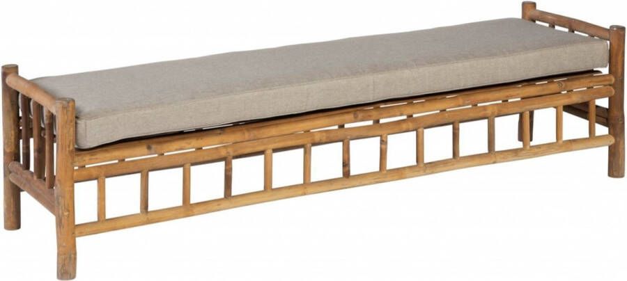 Exotan Persoon Bamboe loungebank bamboo natural finish