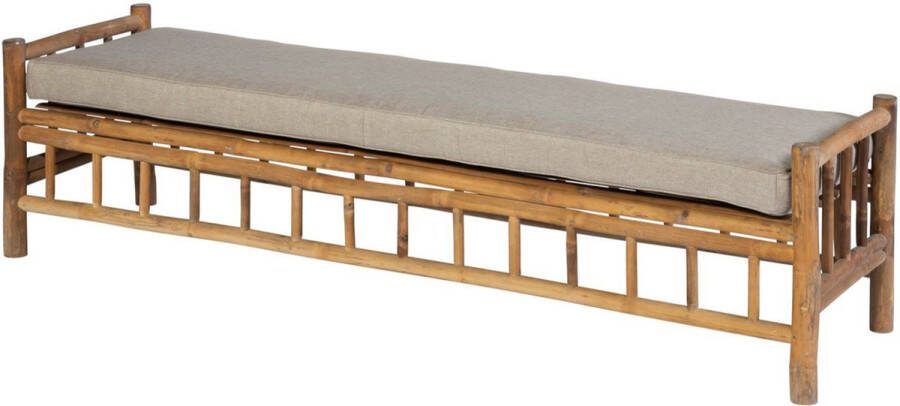 Exotan Tennis Tuinbank Bamboe Taupe 48x180x50