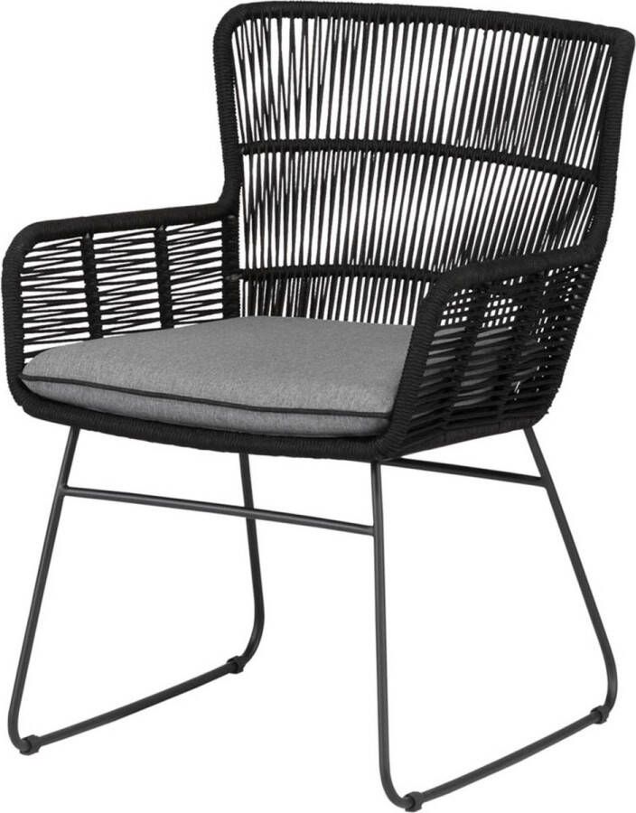 Exotan Grace dining chair tuinstoel antraciet steel frame