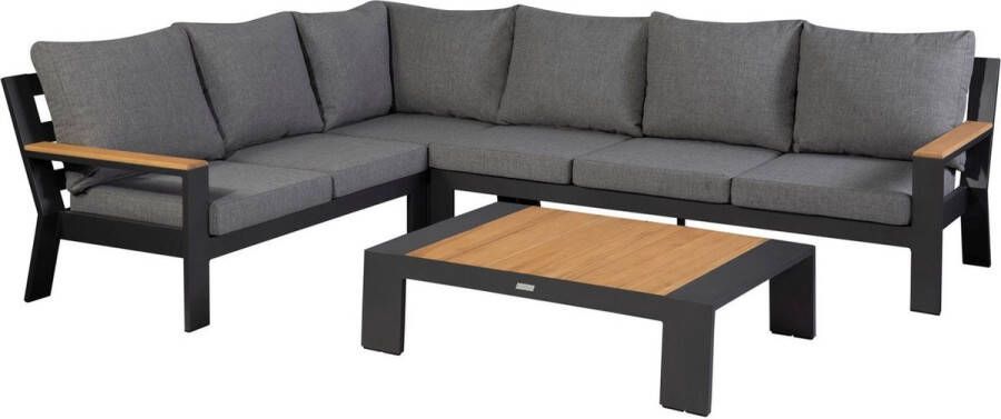 Exotan Loungeset Buiten Valerie Aluminium Antraciet 80x225x290