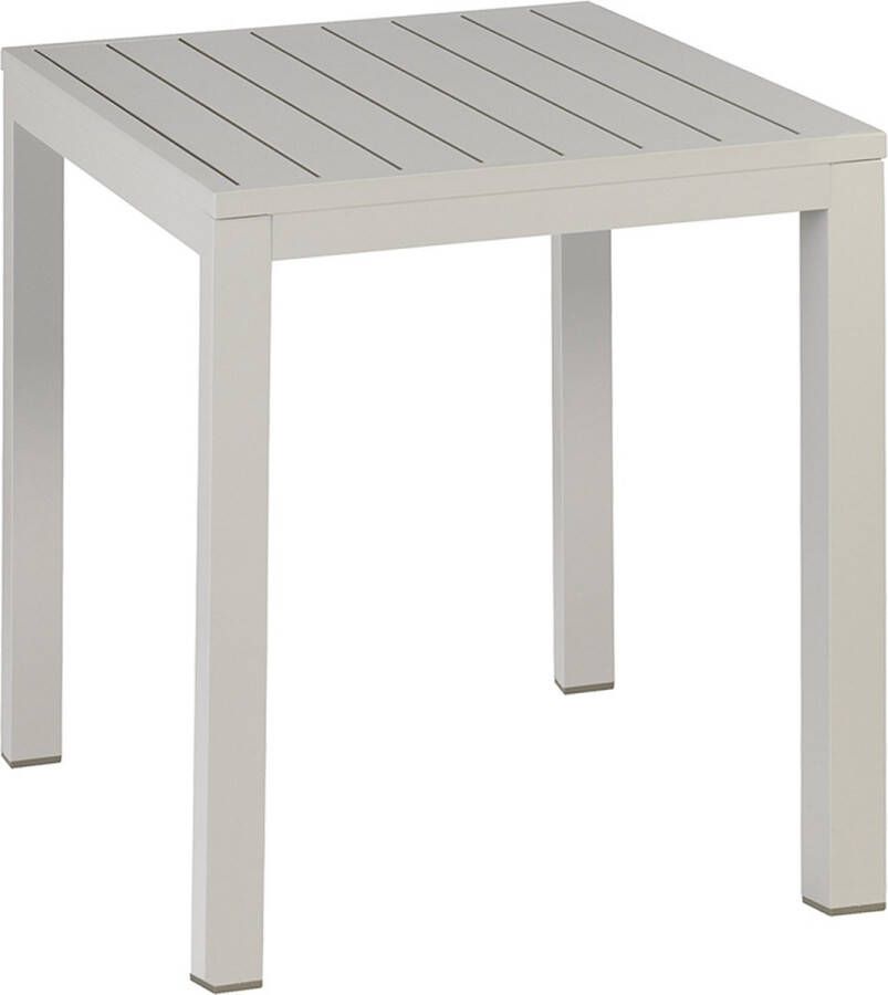 Exotan Venice Tuintafel Aluminium Crème Wit 74x90x90