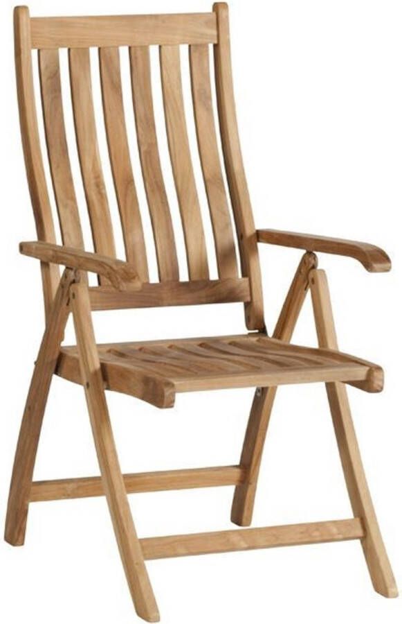 Exotan Comfort Verstelbare Tuinstoel Teak Naturel 109x74x58