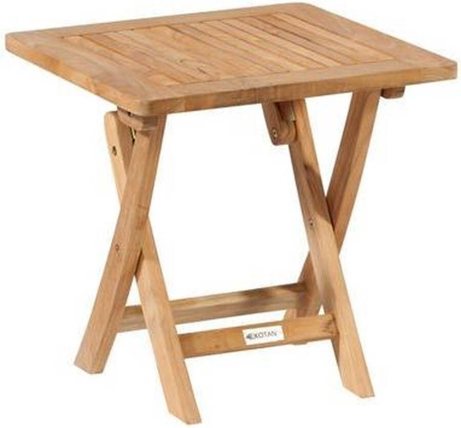 Exotan Inklapbare Bistrotafel Folding Teakhout 45 x 45cm Naturel Vierkant